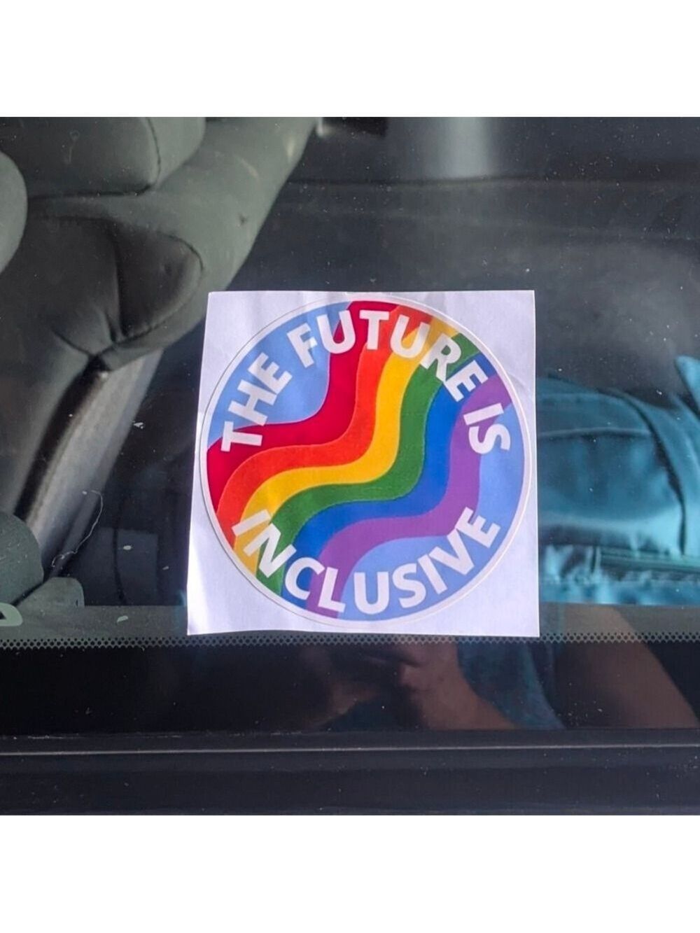 🌈 Decal "The Future Is Inclusive" decal for home or car - Picture 5 of 5